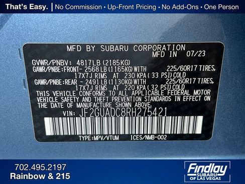 Certified 2024 Subaru Crosstrek 2.0i Premium w/ Crosstrek Mirror Package image 33