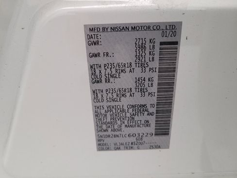 Used 2020 Nissan Pathfinder SV FWD image 33