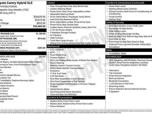 Used 2014 Toyota Camry XLE w/ Leather Package FWD image 6