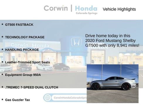 Used 2020 Ford Mustang Shelby GT500 w/ Technology Package image 7