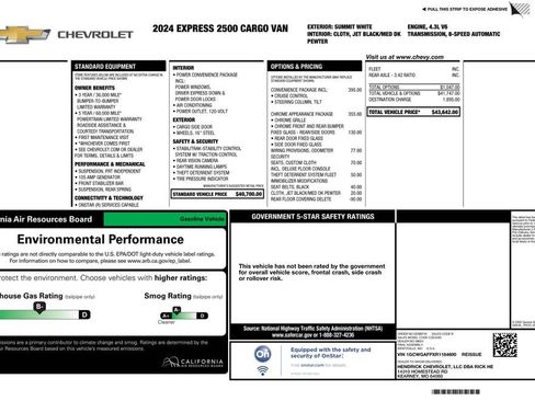 Used 2024 Chevrolet Express 2500 w/ Driver Convenience Package image 2