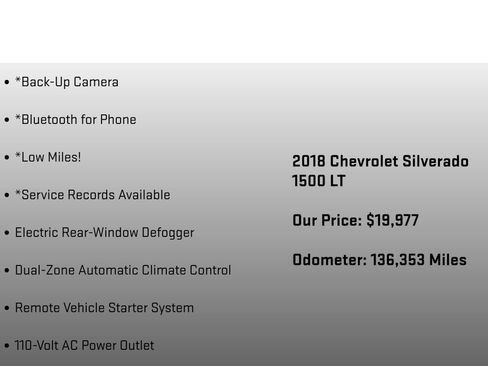 Used 2018 Chevrolet Silverado 1500 LT w/ All Star Edition AWD/4WD image 12
