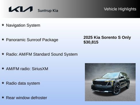 Used 2025 Kia Sorento S w/ Panoramic Sunroof Package image 8