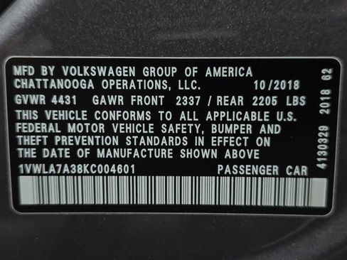 Used 2019 Volkswagen Passat 2.0T Wolfsburg w/ Wheels & Sunroof Package FWD image 41