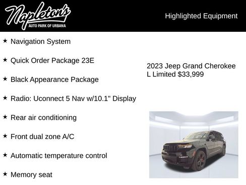 Used 2023 Jeep Grand Cherokee L Limited w/ Black Appearance Package AWD/4WD image 4