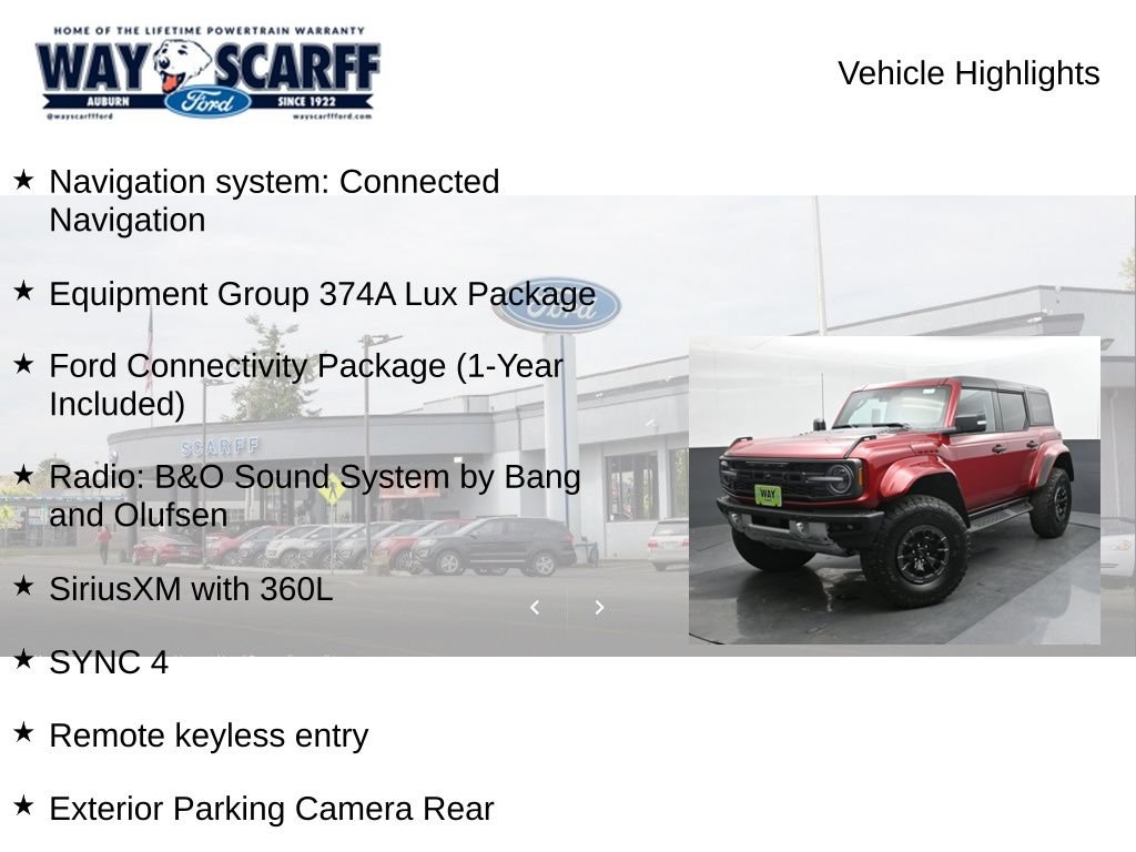 New 2026 Ford Bronco Raptor w/ Interior Carbon Fiber Pack AWD/4WD image 9