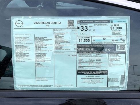 New 2026 Nissan Sentra SV w/ SV Convenience Package image 12