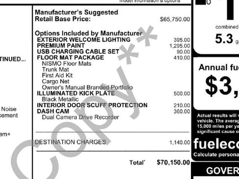 Used 2024 Nissan Z NISMO w/ Floor Mat Package RWD image 6