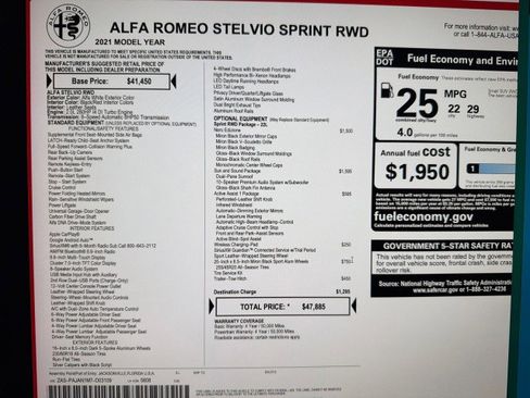 Used 2021 Alfa Romeo Stelvio Sprint w/ Nero Edizione image 25