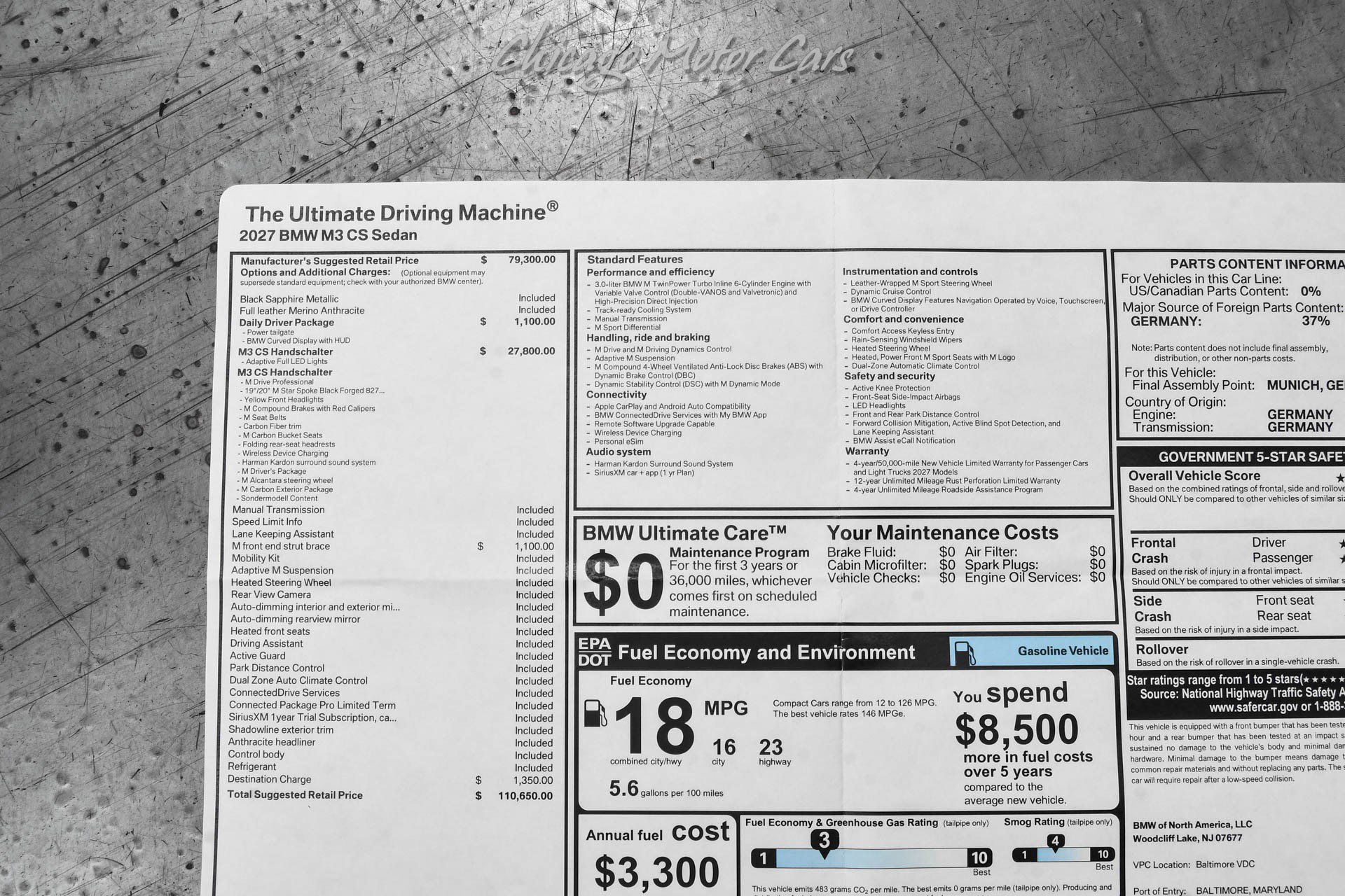 Used 2027 BMW M3 w/ M Carbon Exterior Package RWD image 67
