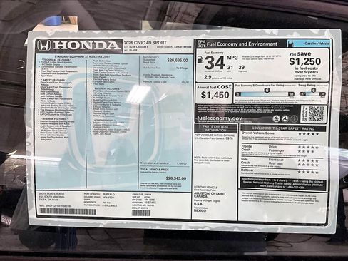 New 2026 Honda Civic Sport image 21