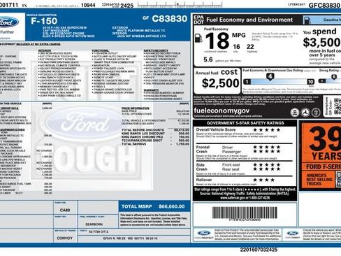 Used 2016 Ford F150 King Ranch w/ Equipment Group 601A Luxury AWD/4WD image 12