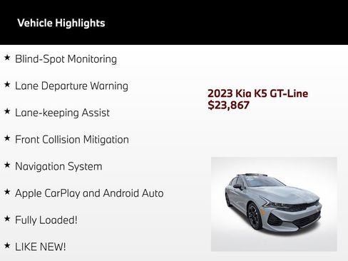 Used 2023 Kia K5 GT-Line FWD image 4