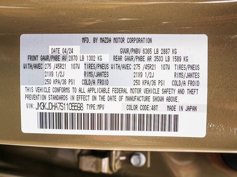 Used 2025 MAZDA CX-70 Plug-In Hybrid w/ Premium Pkg image 62