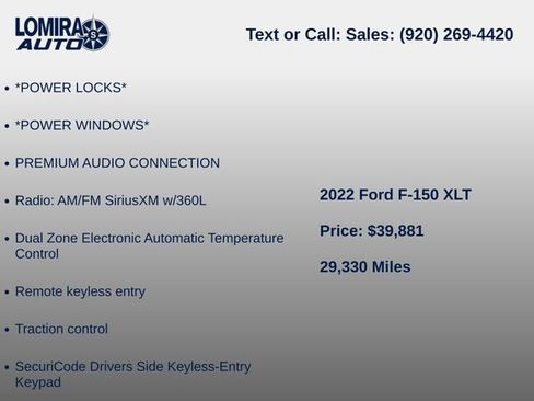 Used 2022 Ford F150 XLT w/ Equipment Group 301A Mid AWD/4WD image 9