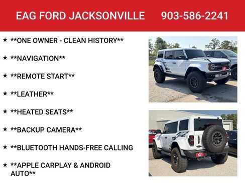 Used 2025 Ford Bronco Raptor w/ Interior Carbon Fiber Pack AWD/4WD image 4