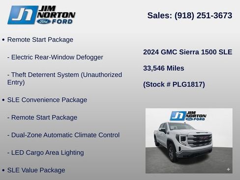 Used 2024 GMC Sierra 1500 SLE w/ X31 Off-Road Package AWD/4WD image 16