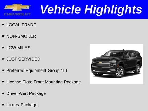 Used 2022 Chevrolet Tahoe LT w/ Luxury Package RWD image 2