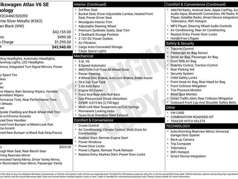 Used 2022 Volkswagen Atlas SE image 1