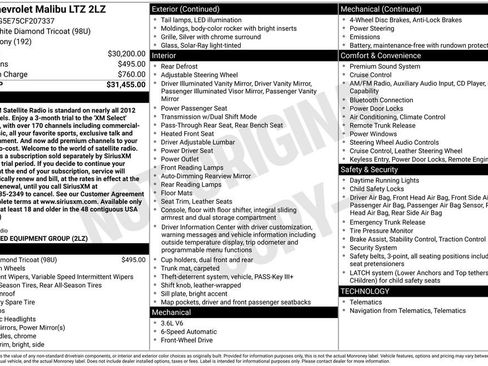 Used 2012 Chevrolet Malibu LTZ image 29