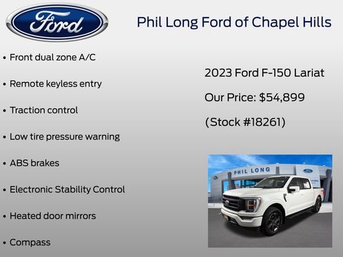 Certified 2023 Ford F150 Lariat w/ Equipment Group 502A High AWD/4WD image 39