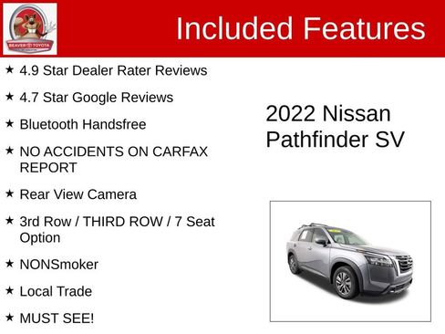 Used 2022 Nissan Pathfinder SV w/ Cargo Package AWD/4WD image 4