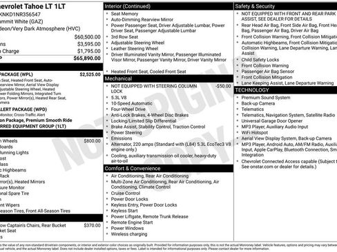 Used 2022 Chevrolet Tahoe LT w/ Luxury Package AWD/4WD image 27