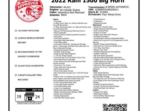 Used 2022 RAM 1500 Big Horn AWD/4WD image 2