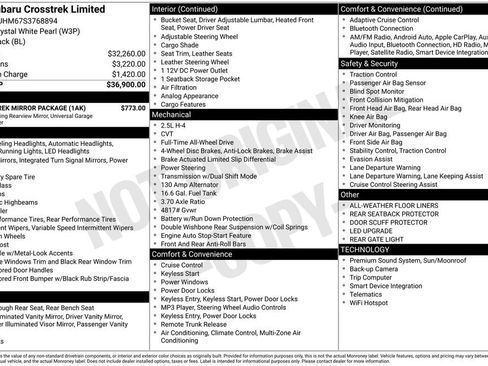Certified 2025 Subaru Crosstrek 2.5i Limited w/ Crosstrek Mirror Package image 46