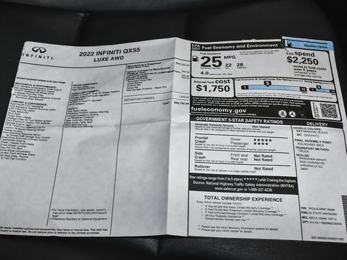 Used 2022 INFINITI QX55 Luxe w/ Cargo Package image 56