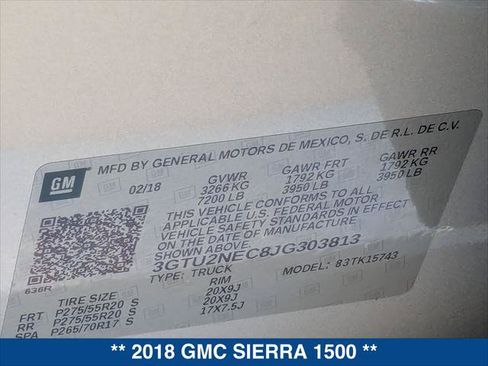 Used 2018 GMC Sierra 1500 SLT AWD/4WD image 23