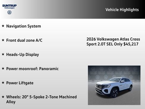 New 2026 Volkswagen Atlas Cross Sport SEL AWD/4WD image 7