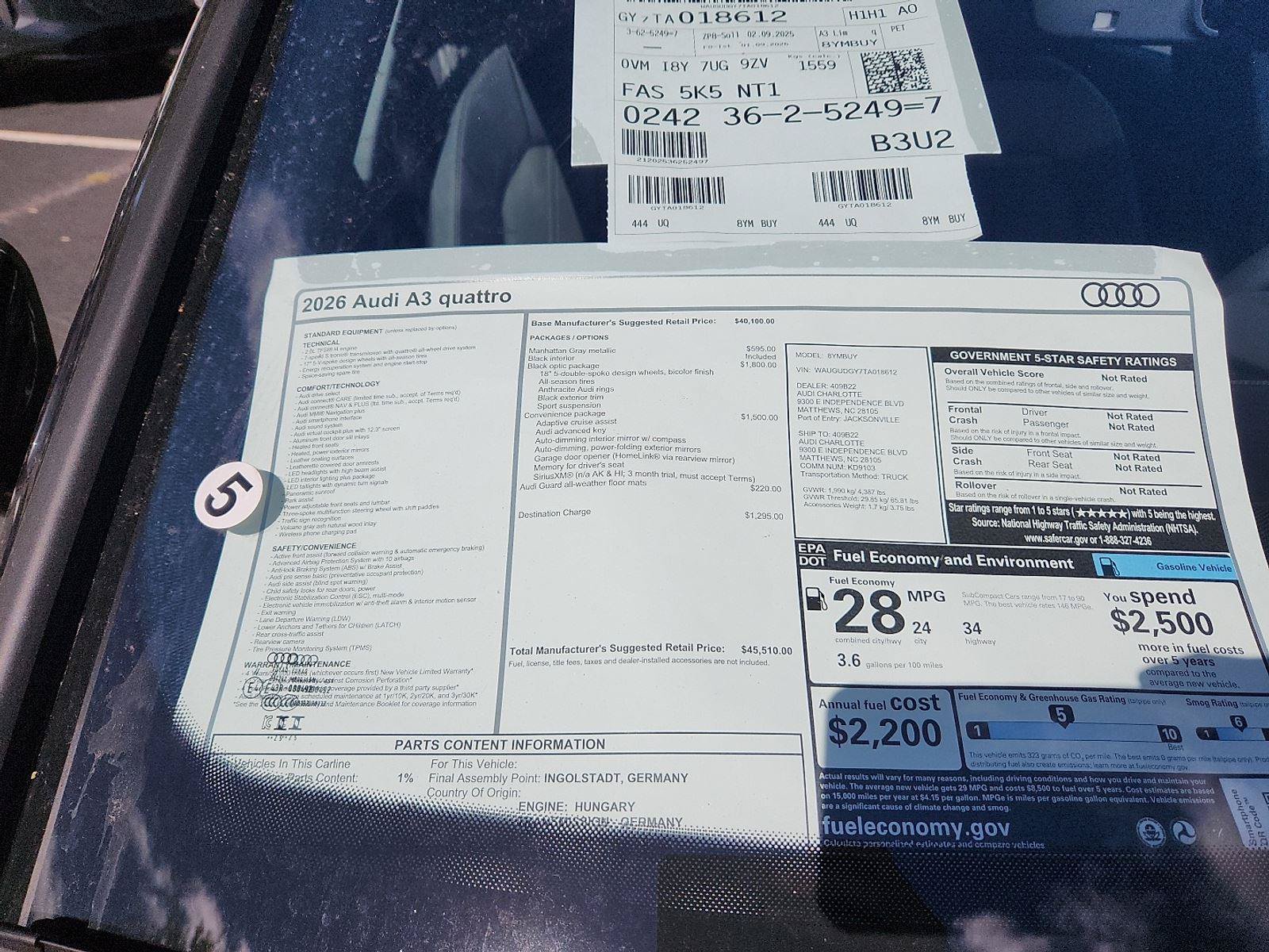Certified 2026 Audi A3 2.0T Premium Plus AWD/4WD image 22