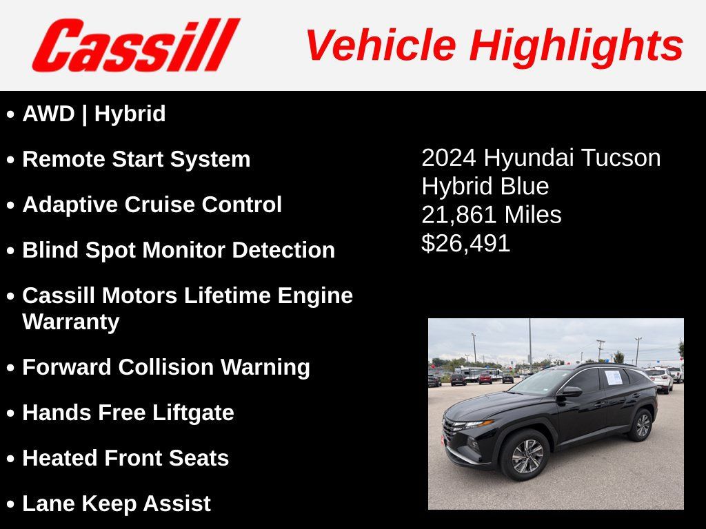 Used 2024 Hyundai Tucson Blue AWD/4WD image 3