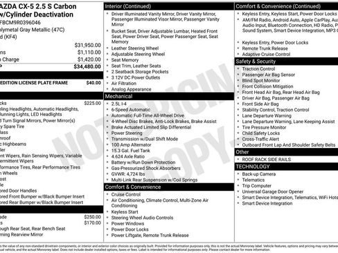 Used 2024 MAZDA CX-5 Carbon Edition AWD/4WD image 9