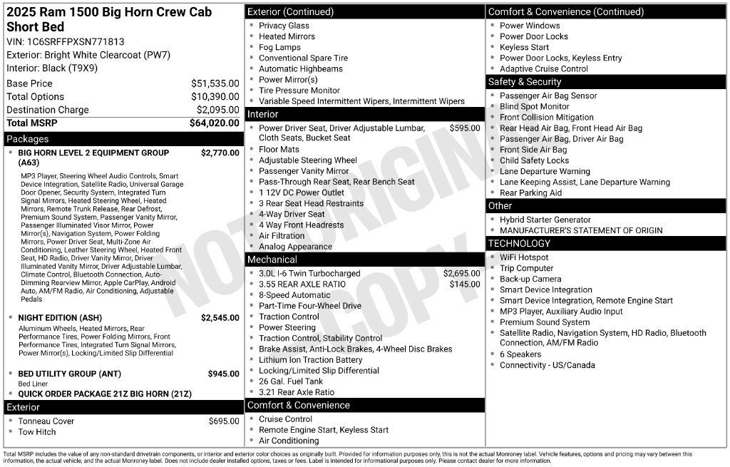 Used 2025 RAM 1500 Big Horn AWD/4WD image 35