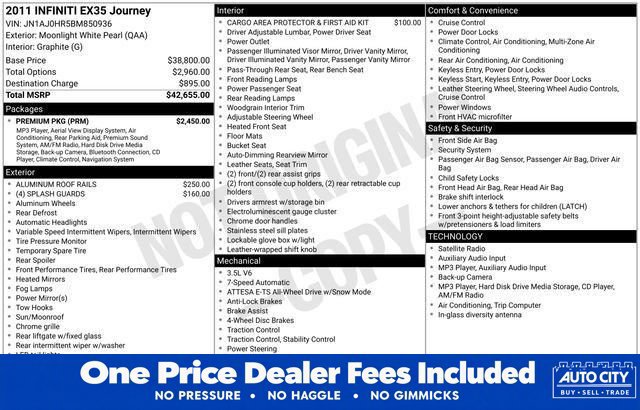 Used 2011 INFINITI EX35 Journey w/ Premium Pkg AWD/4WD image 8