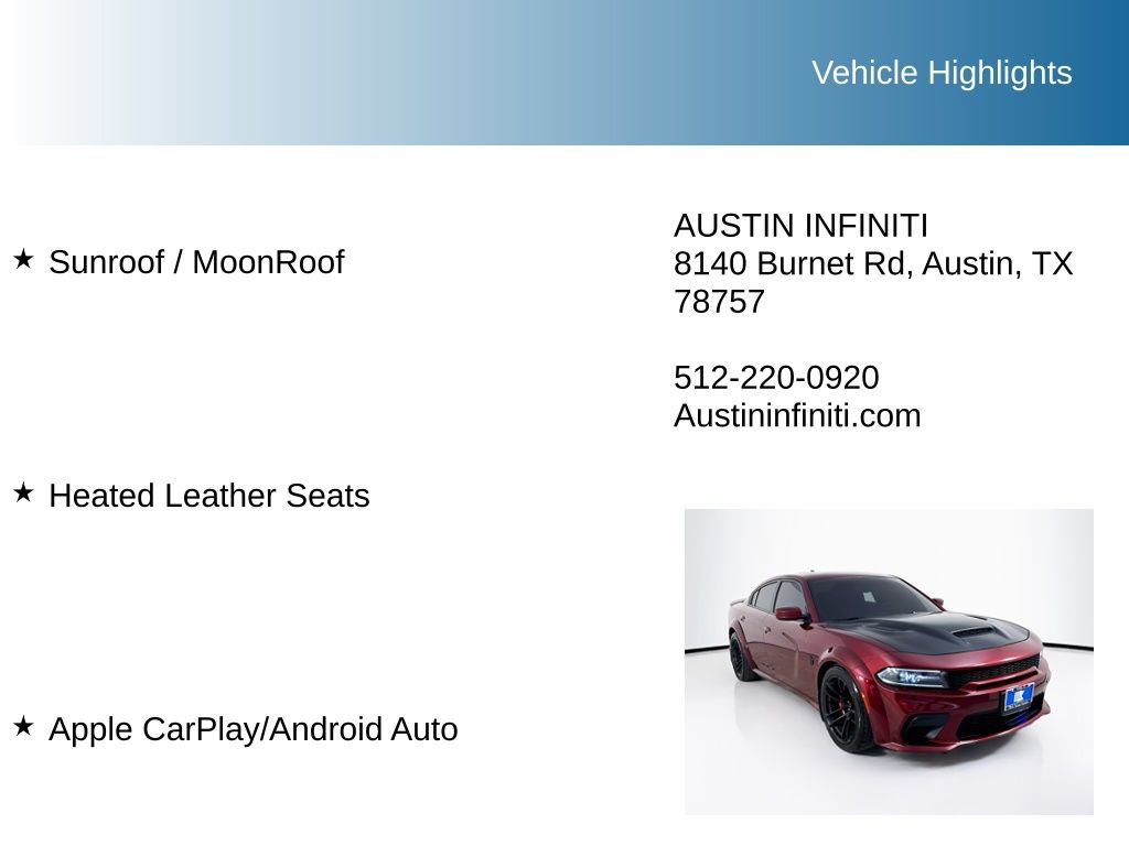 Used 2021 Dodge Charger SRT Hellcat w/ Harman/Kardon Audio Group RWD image 10