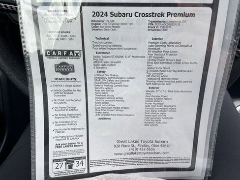 Used 2024 Subaru Crosstrek 2.0i Premium AWD/4WD image 27