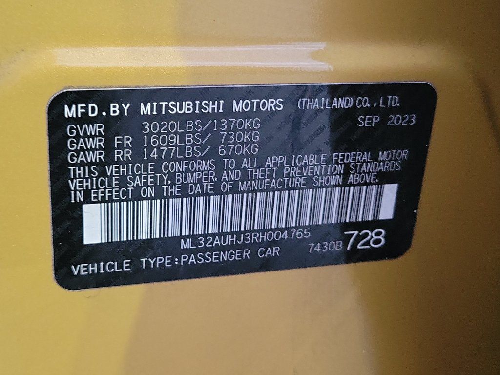 Used 2024 Mitsubishi Mirage ES FWD image 30