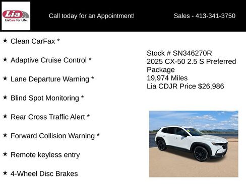 Used 2025 MAZDA CX-50 AWD 2.5 S w/ Preferred Package image 6