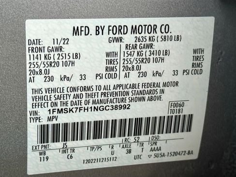 Used 2022 Ford Explorer Limited w/ Limited Technology Package image 44