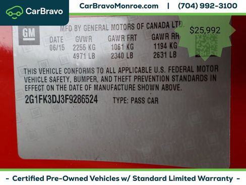 Certified 2015 Chevrolet Camaro SS w/ RS Package RWD image 55