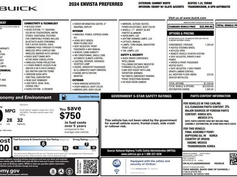 Used 2024 Buick Envista Preferred w/ Convenience I Package FWD image 2