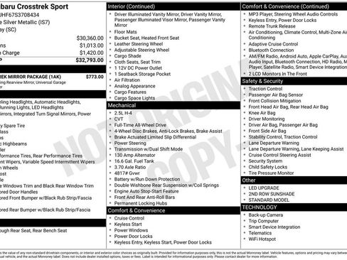 Certified 2025 Subaru Crosstrek 2.5i Sport w/ Crosstrek Mirror Package image 4
