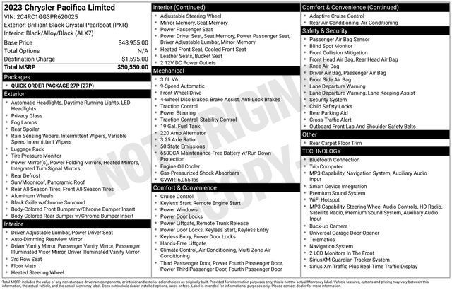 Used 2023 Chrysler Pacifica Limited FWD image 2