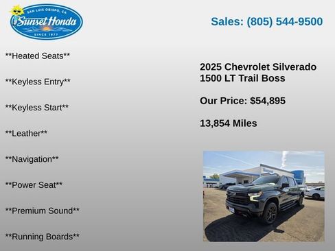 Used 2025 Chevrolet Silverado 1500 LT Trail Boss w/ Convenience Package II AWD/4WD image 14