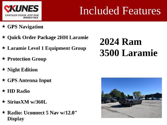 Used 2024 RAM 3500 Laramie w/ Night Edition AWD/4WD image 3