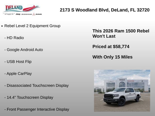 New 2026 RAM 1500 Rebel w/ Rebel Level 2 Equipment Group AWD/4WD image 38