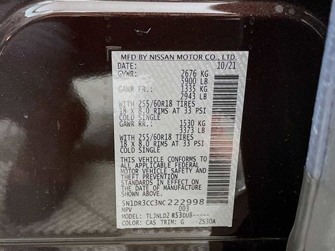 Certified 2022 Nissan Pathfinder SL w/ Lighting Package (N92) image 31